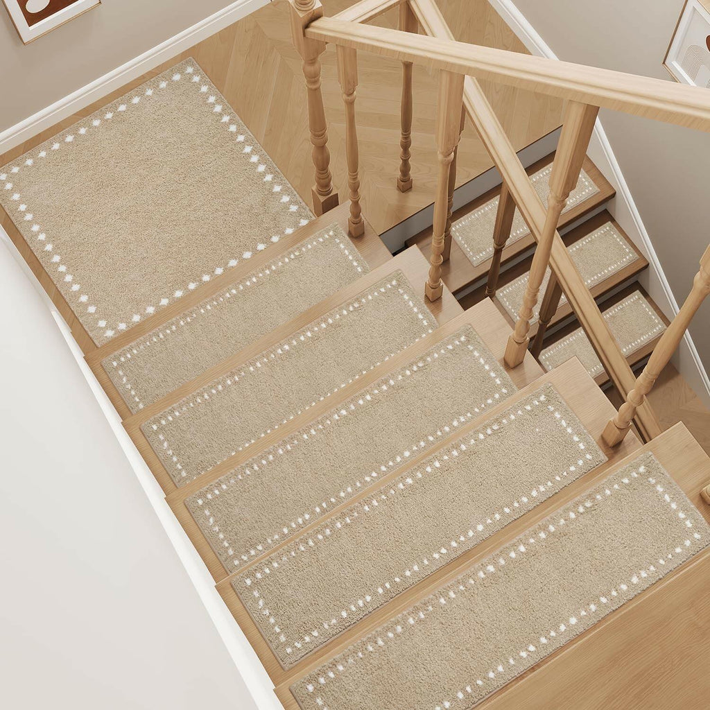 tchdio Stair-Treads Non Slip Indoor, 8"x30"  Stair Treads for Wooden Steps 15PC,