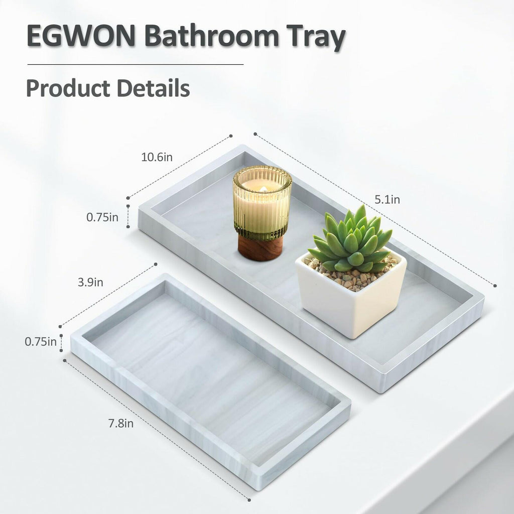 Bathroom Vanity Tray,Thick Original Silicone Soap Dispenser Tray,EGWON