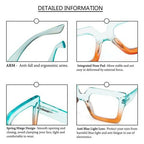 REAVEE 3 Pack Blue Light Reading Glasses Women Oversized +1.25 Extra Wide
