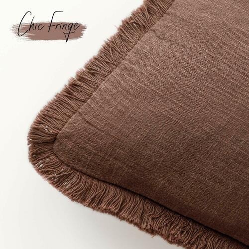 Foindtower Set of 2 Decorative Linen Fringe Throw Pillow Covers Boho Farmhouse