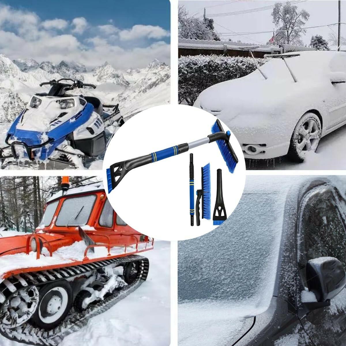 Extendable Snow Brush & Ice Scraper for Car Windshield – 25" to 31.5"