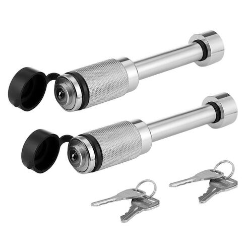 2'' Receiver 6'' Drop Rise Adjustable Trailer Tow Hitch Dual Ball-W/Lock 18500lb