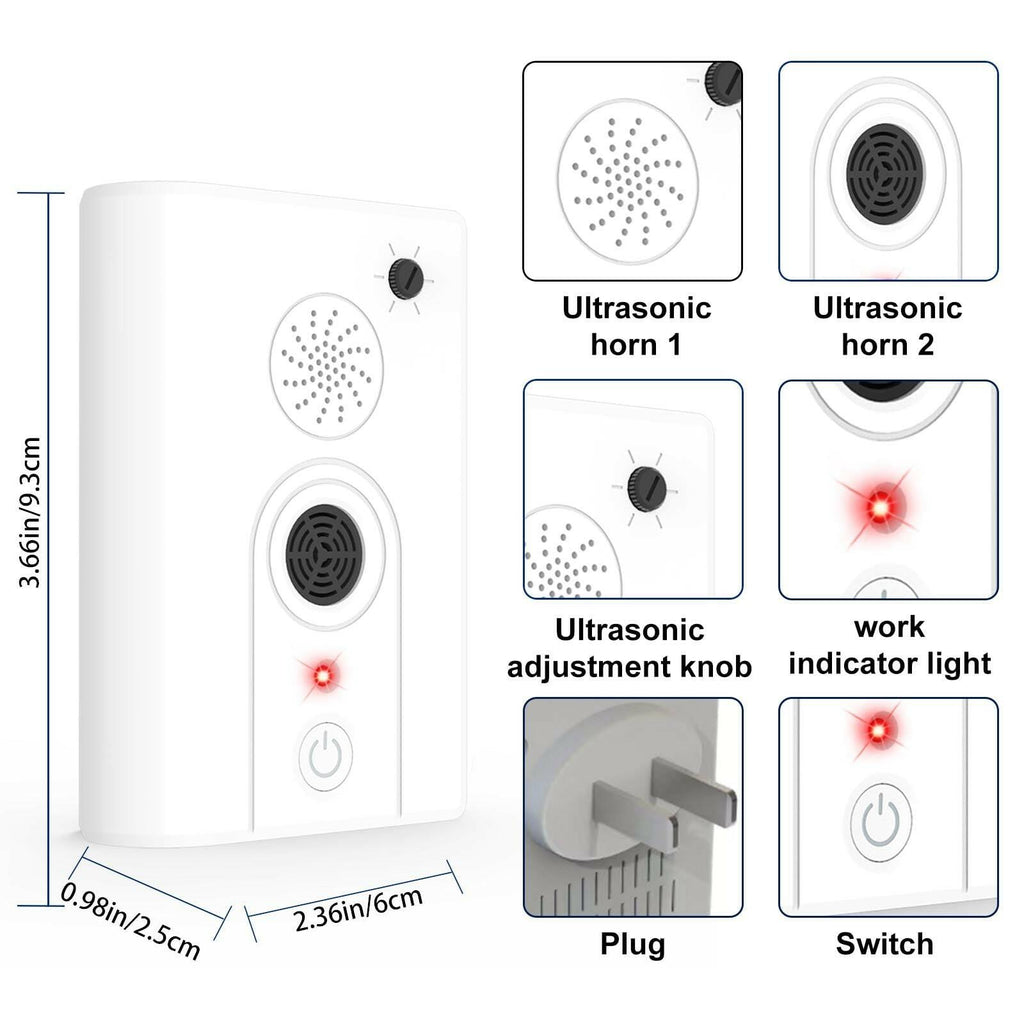 4Pack Upgraded Bat Repellent Deterrent Devices for Attic, Ultrasonic Bat