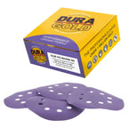 Dura-Gold Premium 400 Grit 5" Purple Film Ceramic Sanding Discs, 8-Hole Pattern,