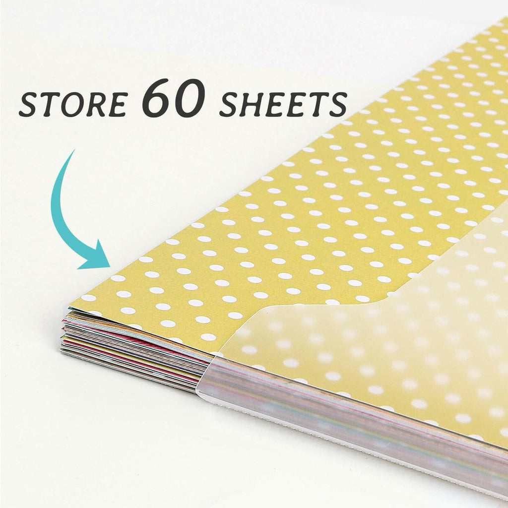 Caydo Scrapbook Paper Storage Organizer with 60 Sticky Index Tabs, 10 Pack