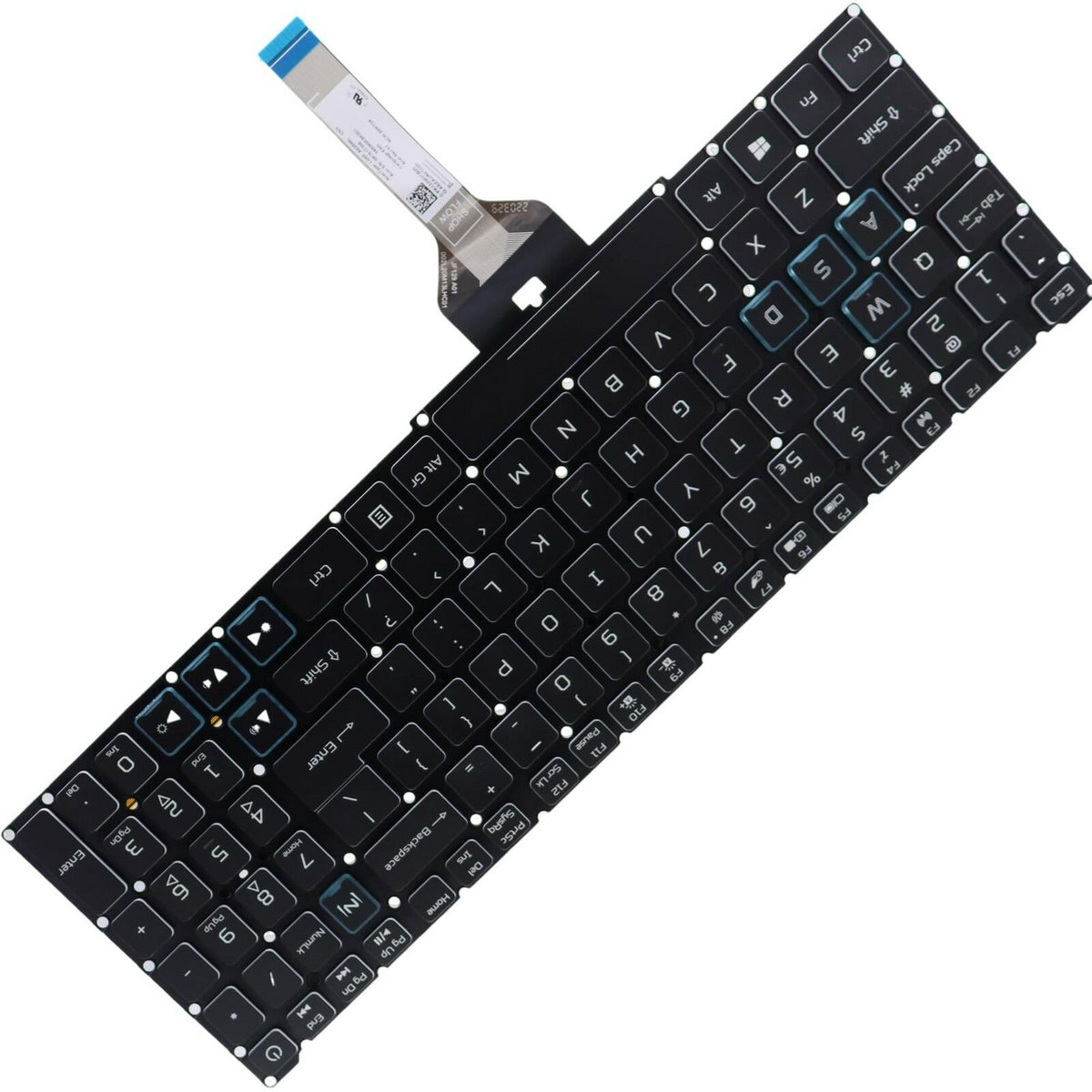 Deal4GO White Letter RGB Colorful Backlit Keyboard Replacement for Acer AN515-57