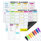 3 Pack Dry Erase Calendar for Fridge, 16.5 x 12 Monthly & Weekly & Daily Chore