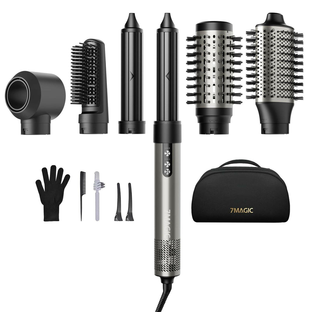 7MAGIC 6 in 1 Multi Hair Styler Dryer Brush, 110,000 RPM High-Speed, Negative