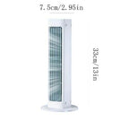 Portable Rechargeable Air Cooler Fan with Remote Control, 3 Speeds LED Touch