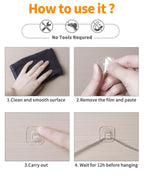 ispneay 50 Mini Light Hooks with Adhesive Strips: Indoor Clear Small String