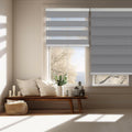 FOIRESOFT 37 in W 64 in H Standard Cordless Blackout Zebra Roller Shades and