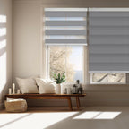 FOIRESOFT 37 in W 64 in H Standard Cordless Blackout Zebra Roller Shades and