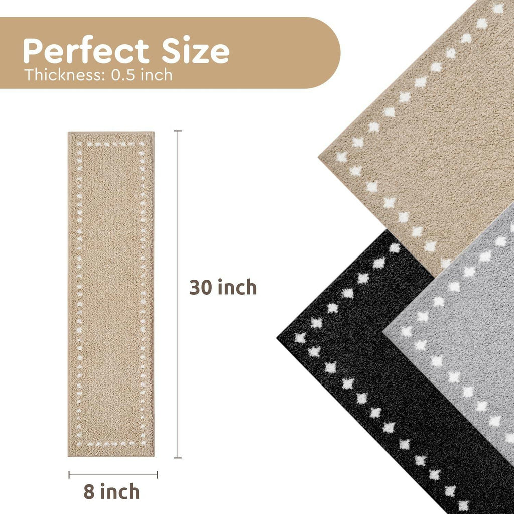tchdio Stair-Treads Non Slip Indoor, 8"x30"  Stair Treads for Wooden Steps 15PC,