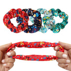 LUV HER Disney Mickey Scrunchies for Girls of All Ages - 4 Large Hair Scrunchies