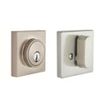 Square Satin Nickel Single Cylinder Deadbolt