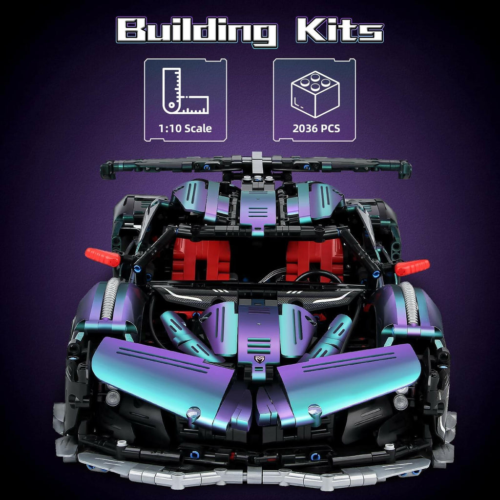 BTEC Super Cars Building Kits for Adults, 2036 PCS Technique Remote Control