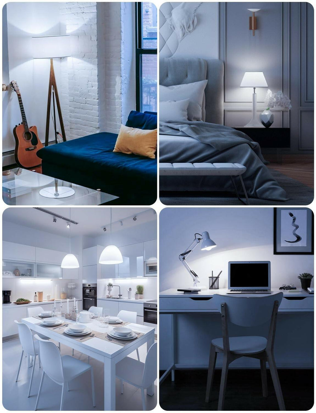 DAYBETTER LED Light Bulbs, A19 5000K Daylight Light Bulbs 100 Watt Equivalent,