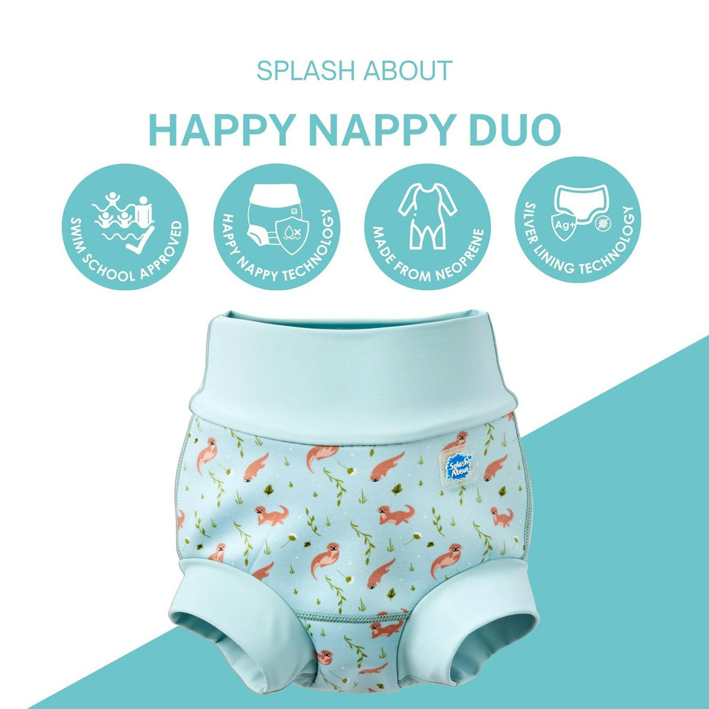 Splash About Happy Nappy Duo, Playful Otters, 3-6 Months medium