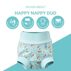 Splash About Happy Nappy Duo, Playful Otters, 3-6 Months medium