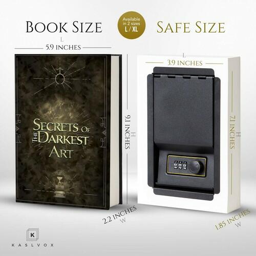 Fake Book Safe Box Combination Lock Hidden Storage Darkest Art Large