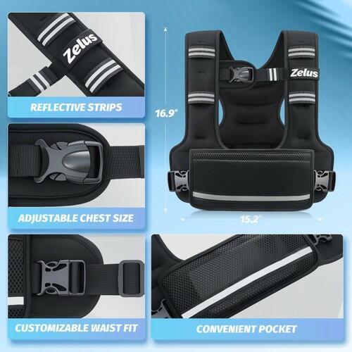 ZELUS Adjustable Weighted Vest for Women, Curve-Fit Ergonomic Workout Vest with