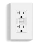 ELEGRP GFCI Outlet 20 Amp, Self-Test GFI Electrical Outlet with Thinner Design,