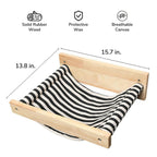 OPEN BOX - FUKUMARU Hammock Wall Mounted Cat Beds and Perches, Wooden Kitten