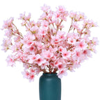SITUMEIZI 6Pcs Artificial Cherry Blossom Branches Decor Fake Flowers Silk Spring