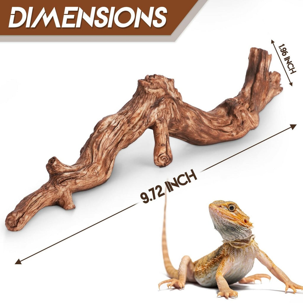 Eckpo Lifelike Resin Climbing Root Branch Decor for Reptile Terrarium, Reptile