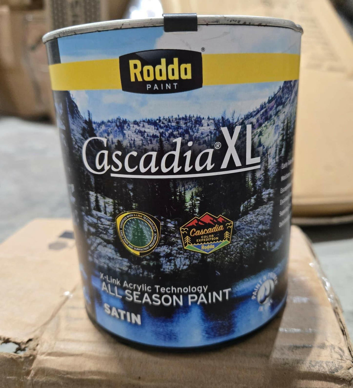 Rodda Paint CASCADIA XL Exterior Satin Paint & Primer in One, Quart, Mandalay