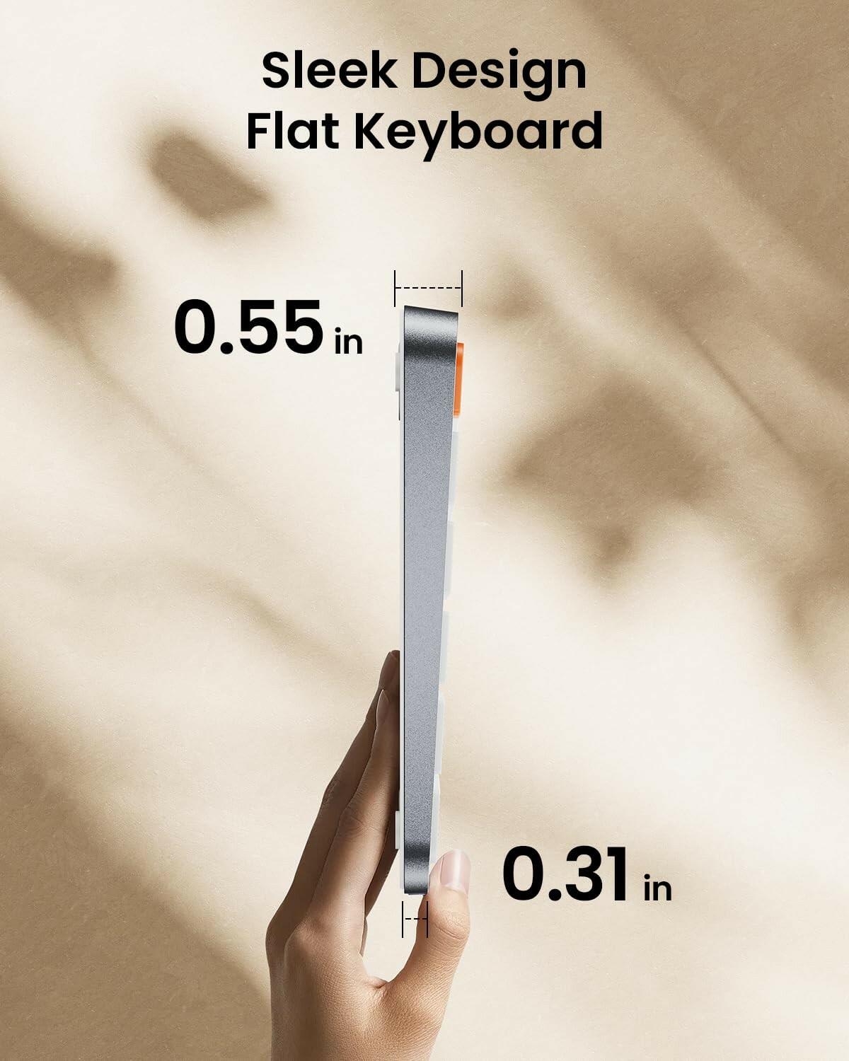 ProtoArc Bluetooth Keyboard for iPad, K90-A Backlit Compact Wireless Keyboard
