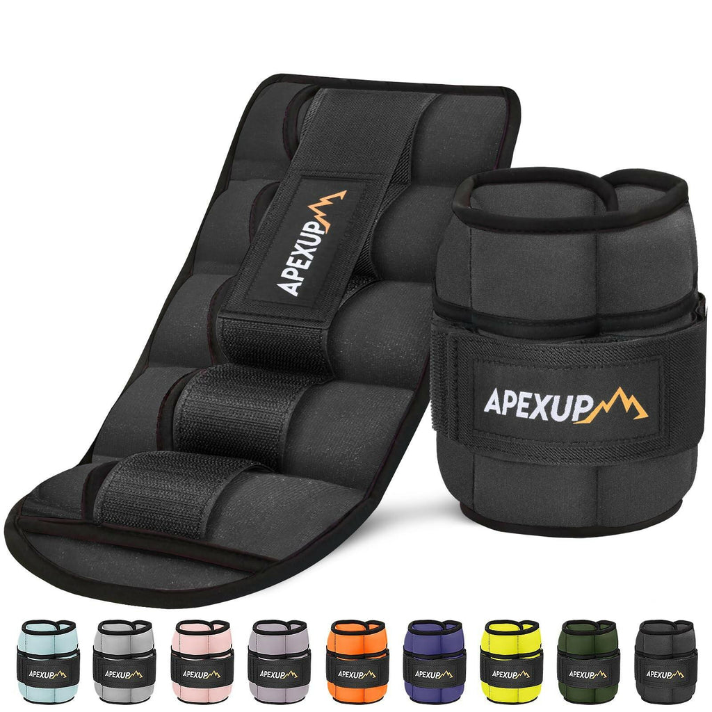 APEXUP 10lbs/Pair Adjustable Ankle Weights for Women and Men, Modularized Leg