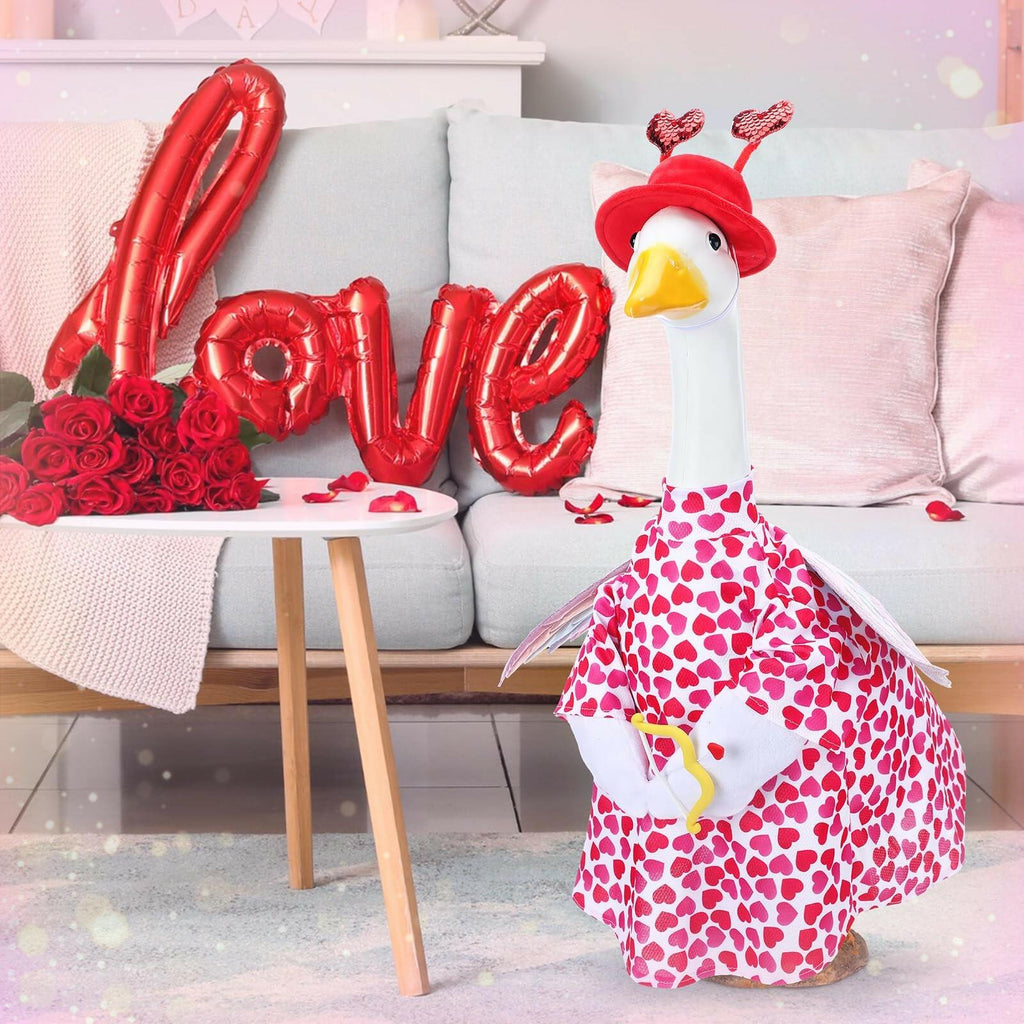 Cutecrop Valentine Porch Goose Outfits for 23" High Cement or Plastic Patriotic