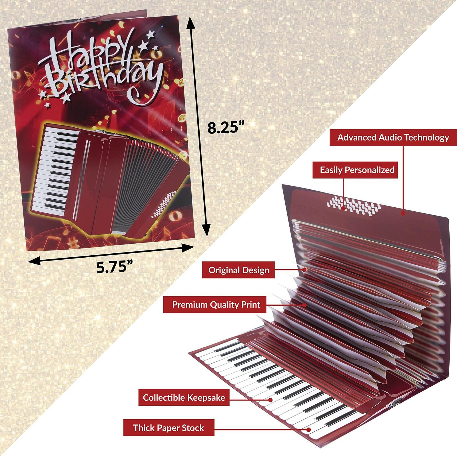 100 GREETINGS Interactive Accordion Birthday Card – Musical Birthday Cards for