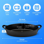 Oval Au Gratin Baking Dishes for Oven Safe and Microwave Cooking and Baking, 4