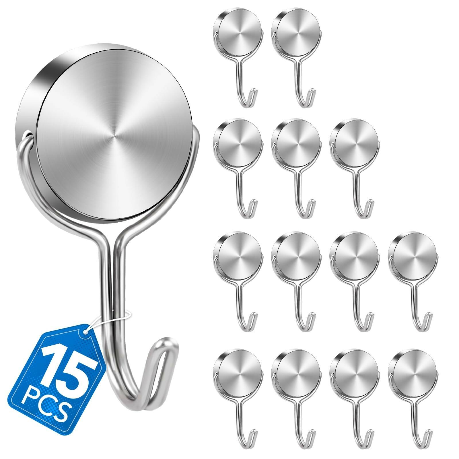 15 Pack LOVIMAG Magnetic Hooks for Cruise Cabins, 60Lbs Swivel Magnetic Hooks