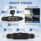 Orderich 4 Channel 360° Dash Camera Front and Rear Inside Left Right, 3.16 Inch