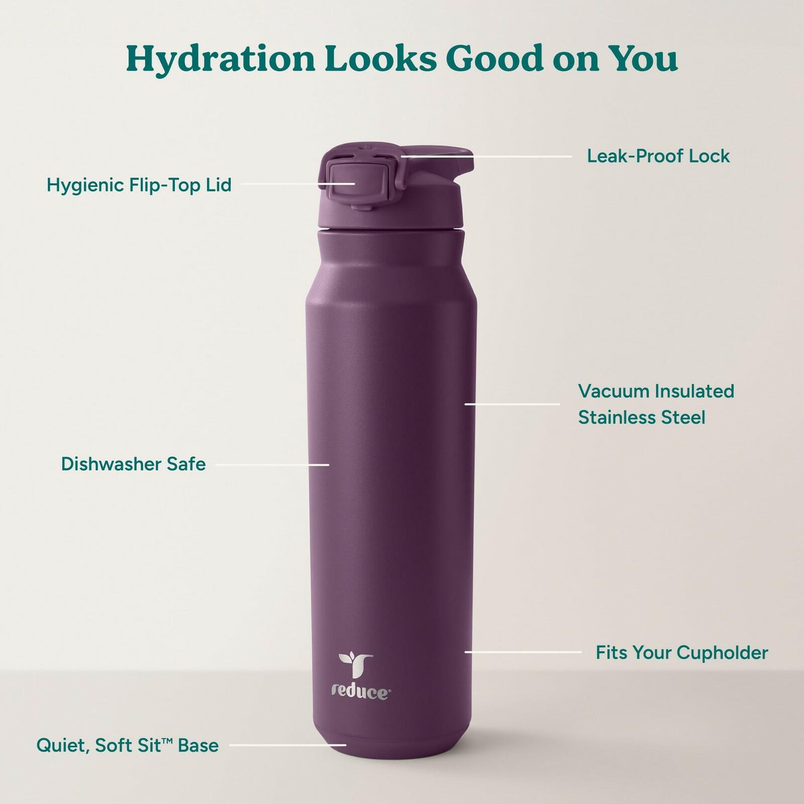 REDUCE 32 oz Hydrate Pro Stainless Steel Insulated Water Bottle - Flip Top