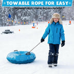 ZMLM Snow Tube for Sledding -2 Pack/3 Pack 36" Inflatable Snow Sled for Kids and