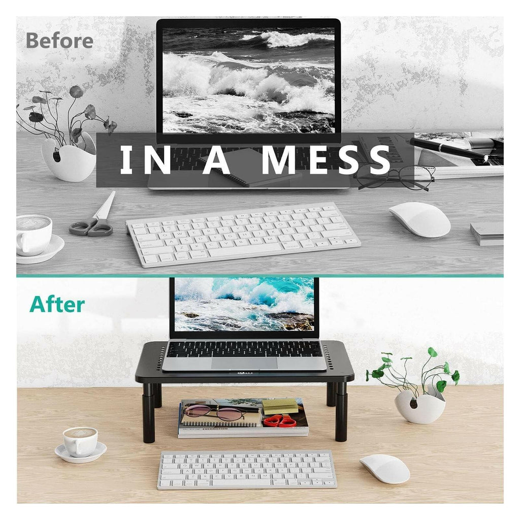 WALI Computer Monitor Stand for Desk, Adjustable Laptop Riser, Desk Monitor