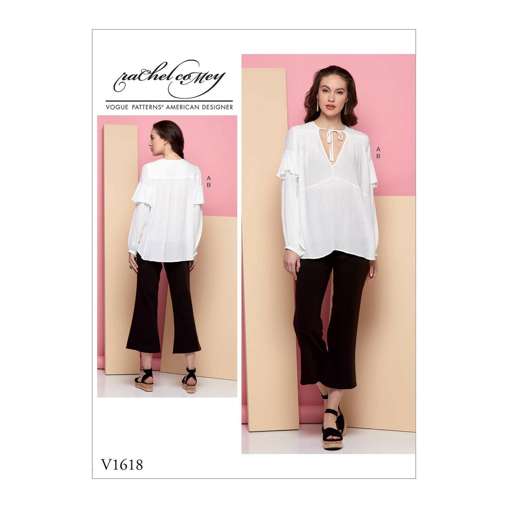 Vogue V1618A5 Women's Very Loose Pullover Tunic and Semi-Fitted Pants Sewing