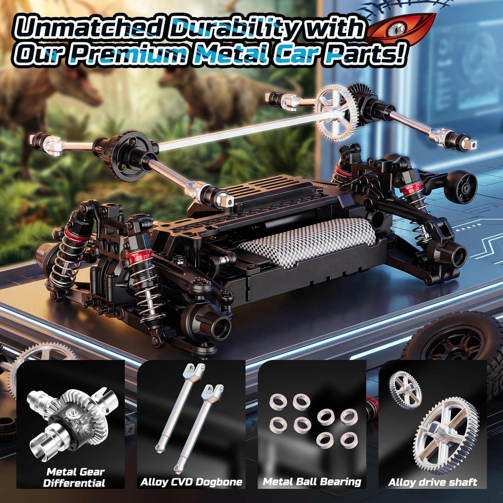 OPEN BOX - DEERC 9308E 1:16 Fast RC Cars for Boys Age 8-12 RC Monster Truck 40