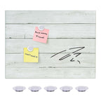 Aitakatta Wooden Planks Print Magnetic Surface Dry Erase Board, 12 x 16 inches