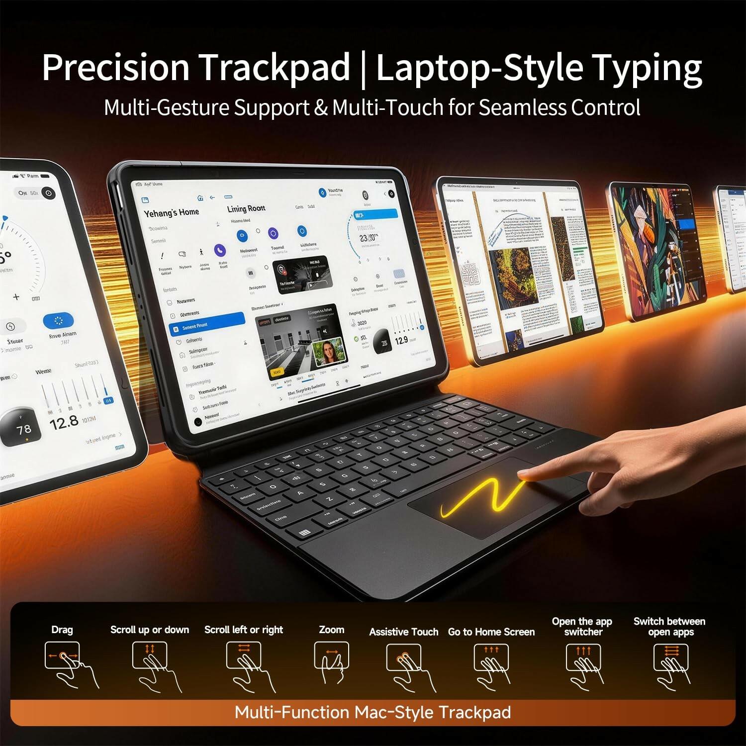 Uminy Keyboard Case for iPad Air 13"(M3 2025/M2 2024)& Pro 12.9"