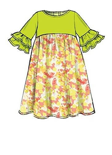McCall's Patterns Children's/Girls' Sleeveless and Ruffle Sleeve Empire-Waist