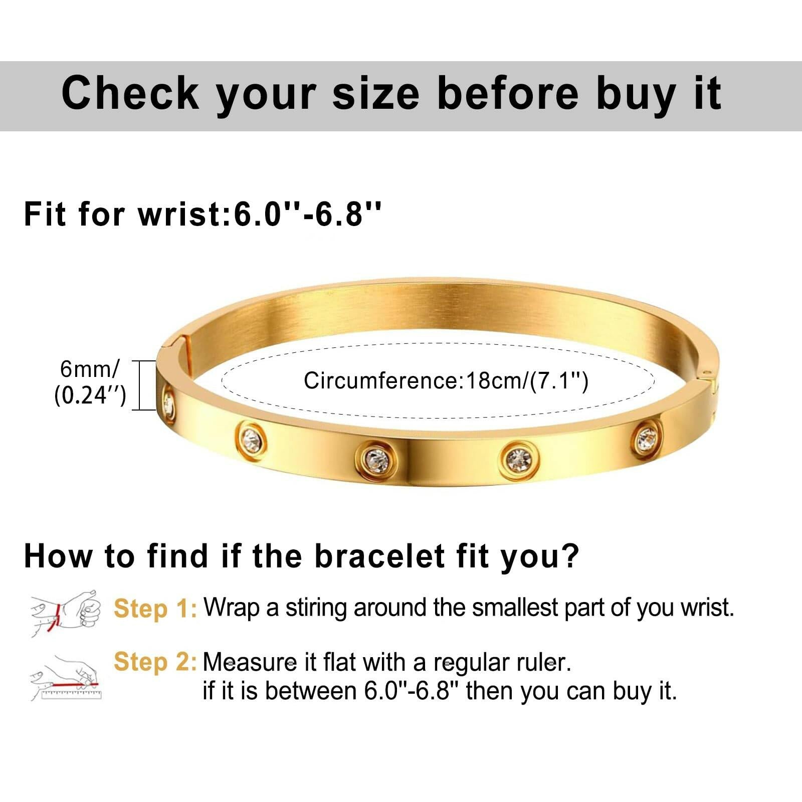 YOUNGGRACE 18K Gold Plated Bracelet Sets for Women - 3PCS Stackable Bracelets