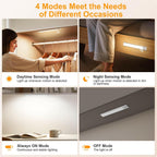 2 PACK Gritin 10.2inch Under Cabinet Lighting Rechargeable 3 Color Temps&5 Level