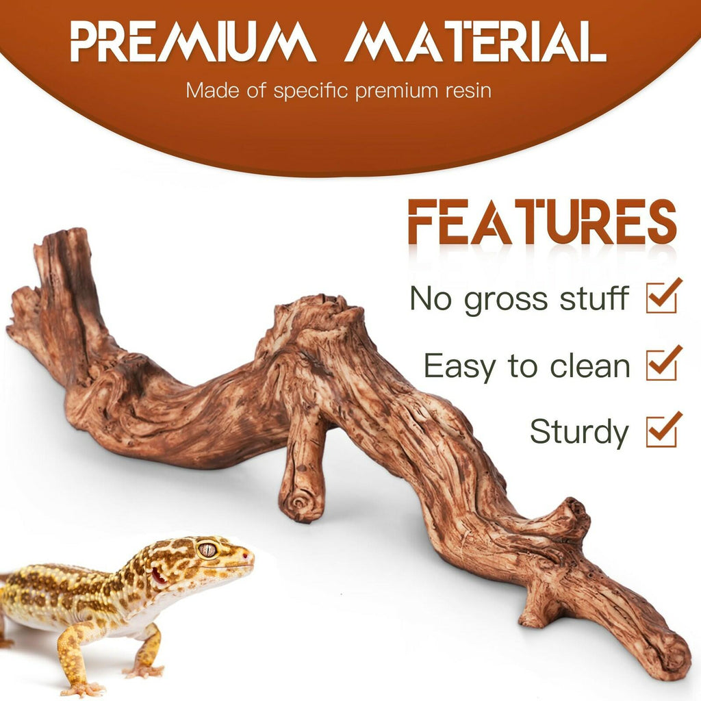 Eckpo Lifelike Resin Climbing Root Branch Decor for Reptile Terrarium, Reptile