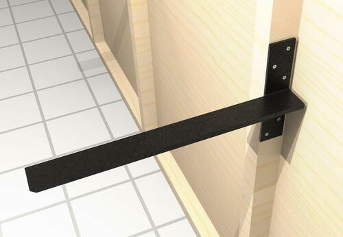 4 Pack Free Hanging T Shelf Bracket, Solid Heavy Duty Steel Knee Wall Hidden