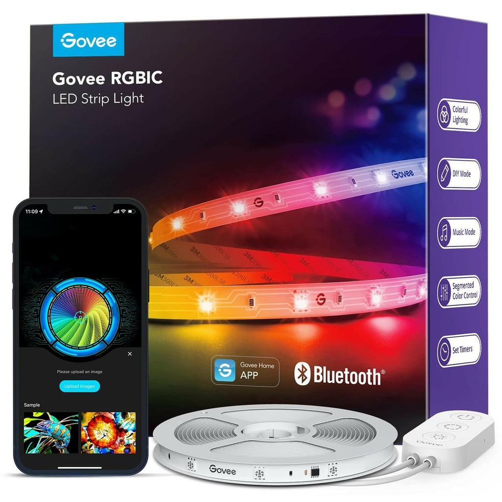 Govee RGBIC LED Strip Lights, Smart LED Lights for Bedroom, Bluetooth LED Lights